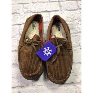 Dluxe Dear foams Womens Indoor Out Door Slipper House Brown Bow Size 7-8